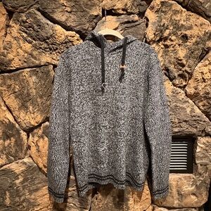 Men's Charcoal Knit Hoodie Sweater